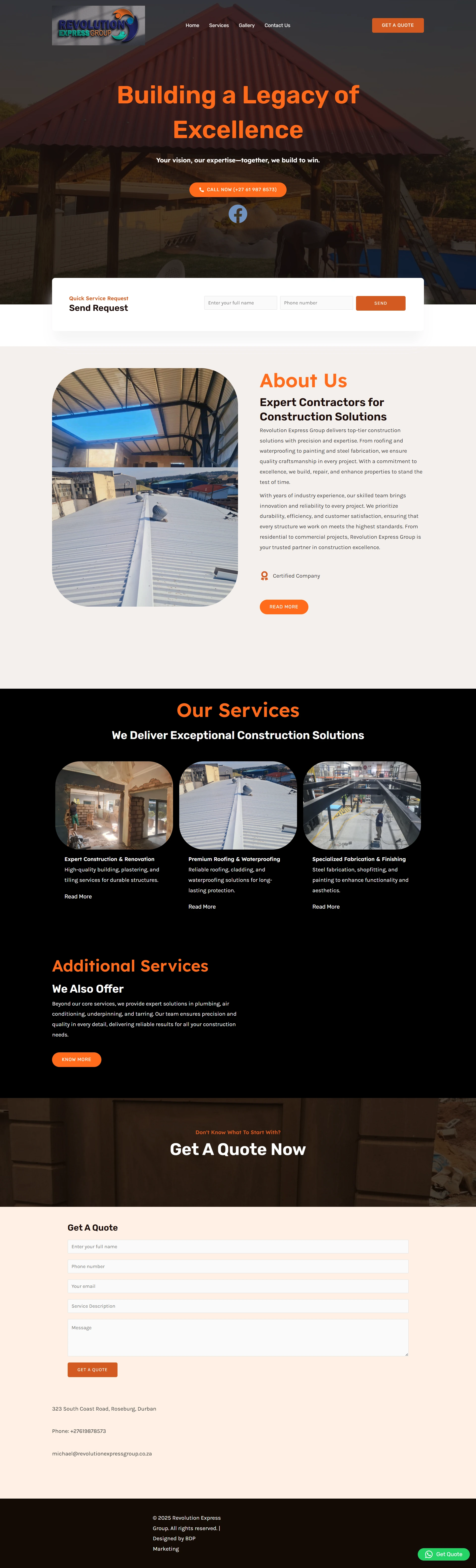 Revolution Express website