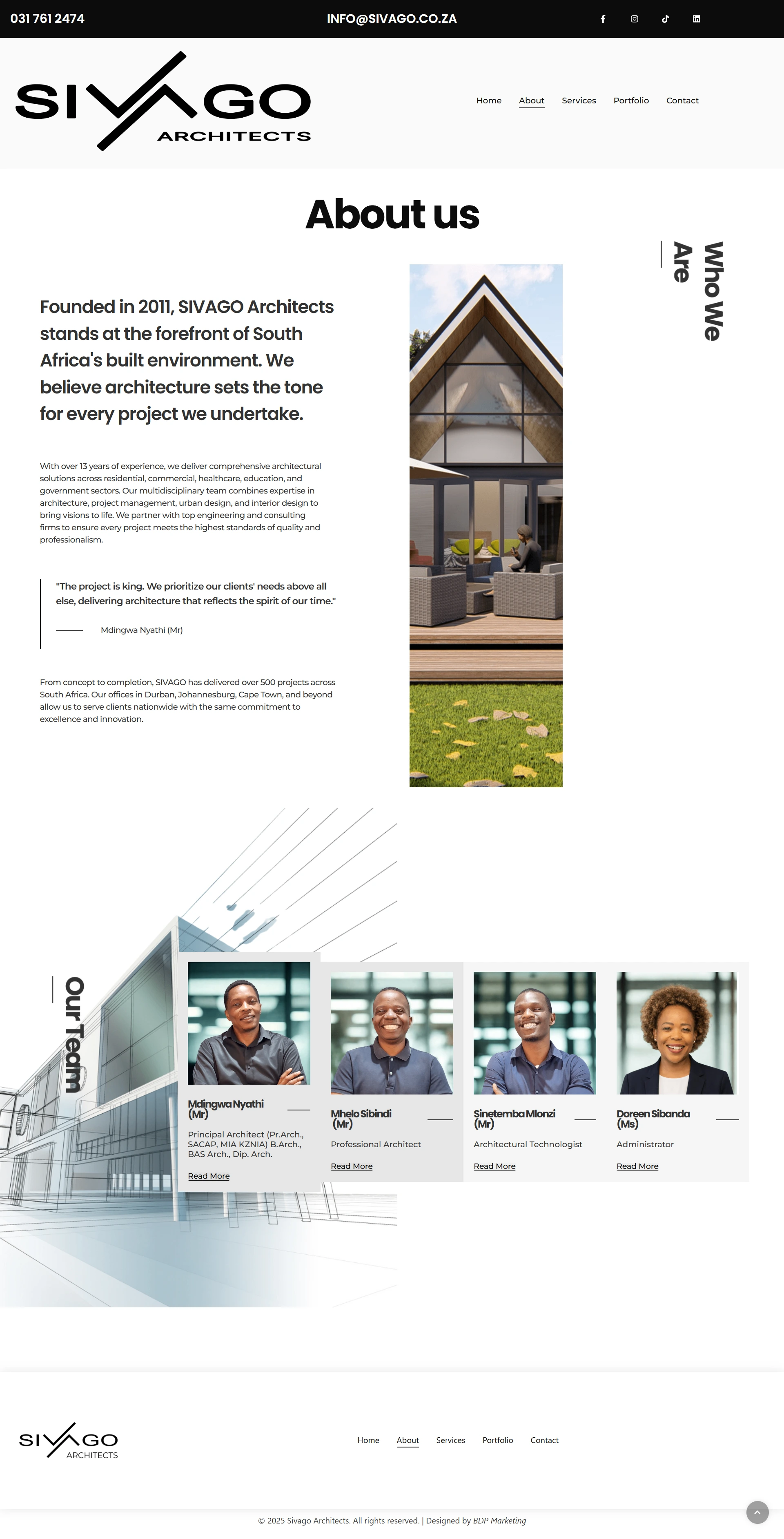 Sivago Architects — About page